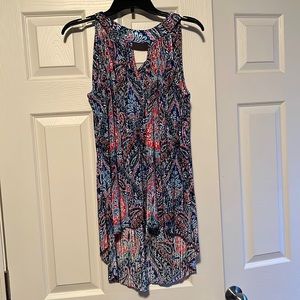 Long tunic dressy halter neck tank top